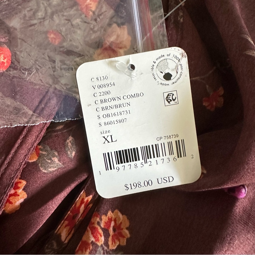 NWT Free People Butterfly Babe Cap-Sleeve Maxi Slip Dress sz XL - Picture 11 of 11